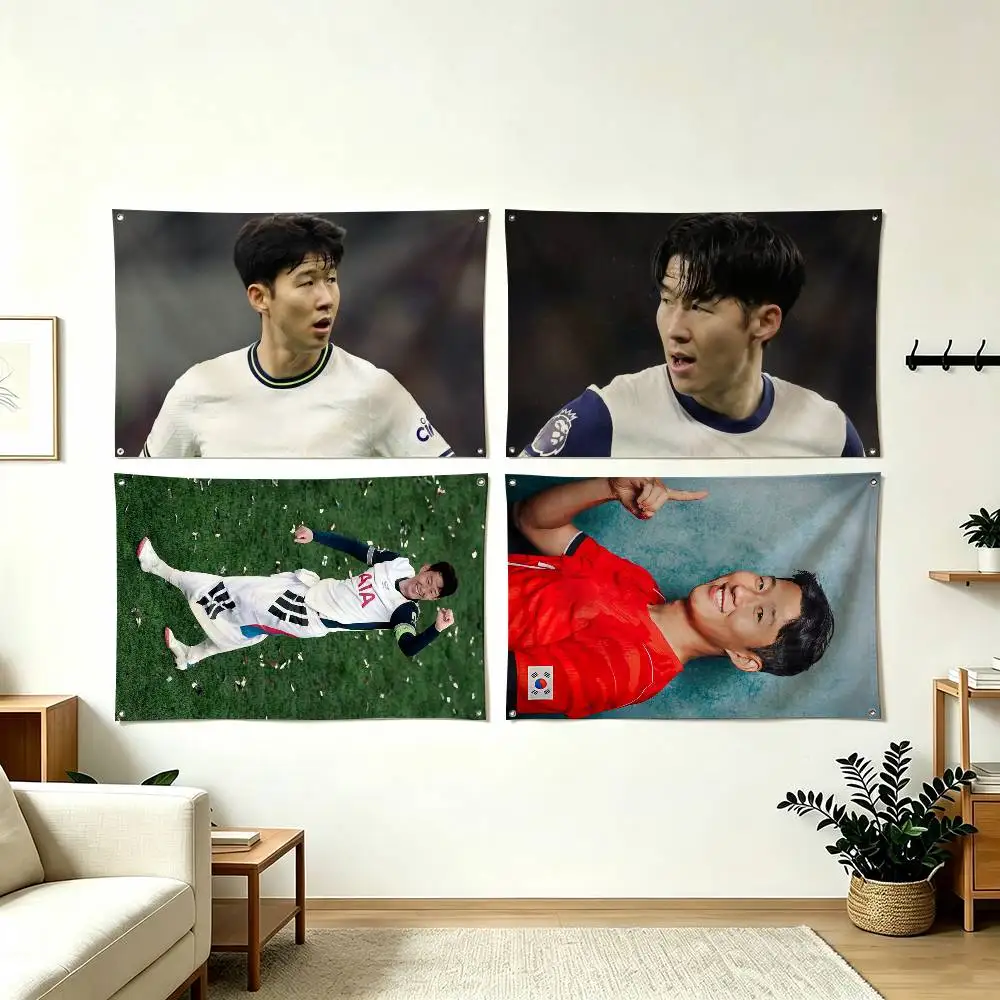 S-Son Heung min Football Player Flags Wall Hanging Tapestry Outdoor Garage Room Decorative flag Background Blanket
