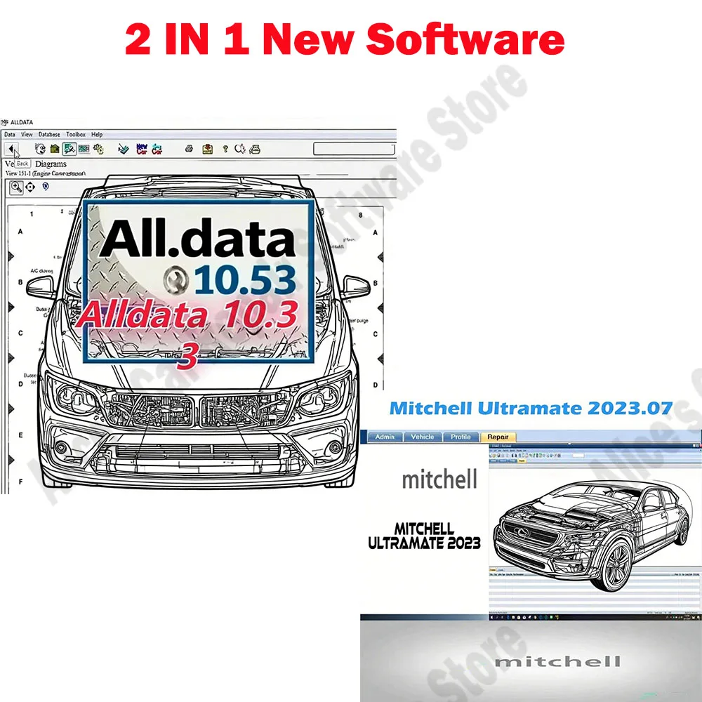 

New Alldata 10.53 Auto repair software + Automatic Mitchell Ultramate 2023.07 COMPLETE ADVANCED ESTIMATING SYSTEM+ Patch for Car