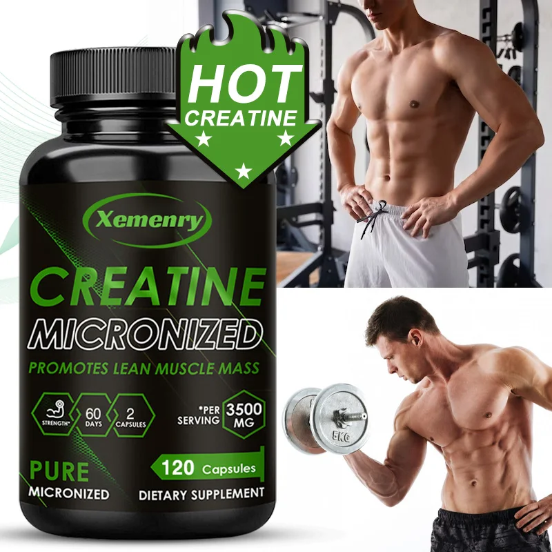 

Creatine Monohydrate - Promotes Muscle Growth and Recovery, Boosts Energy, Improves Athletic Performance, Non-GMO