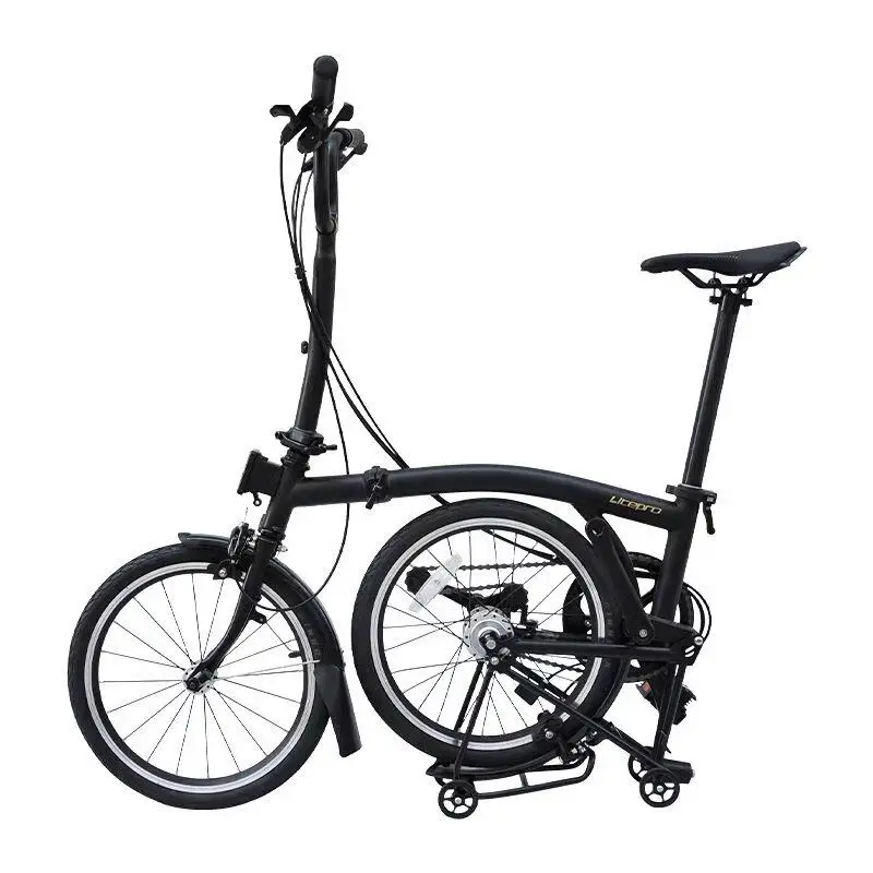 Liteproelite 16 Inch 6 Speed Folding Bicycle Internal Three Outer 2 Speed Straight M Handlebar Steel Frame BMX Bike