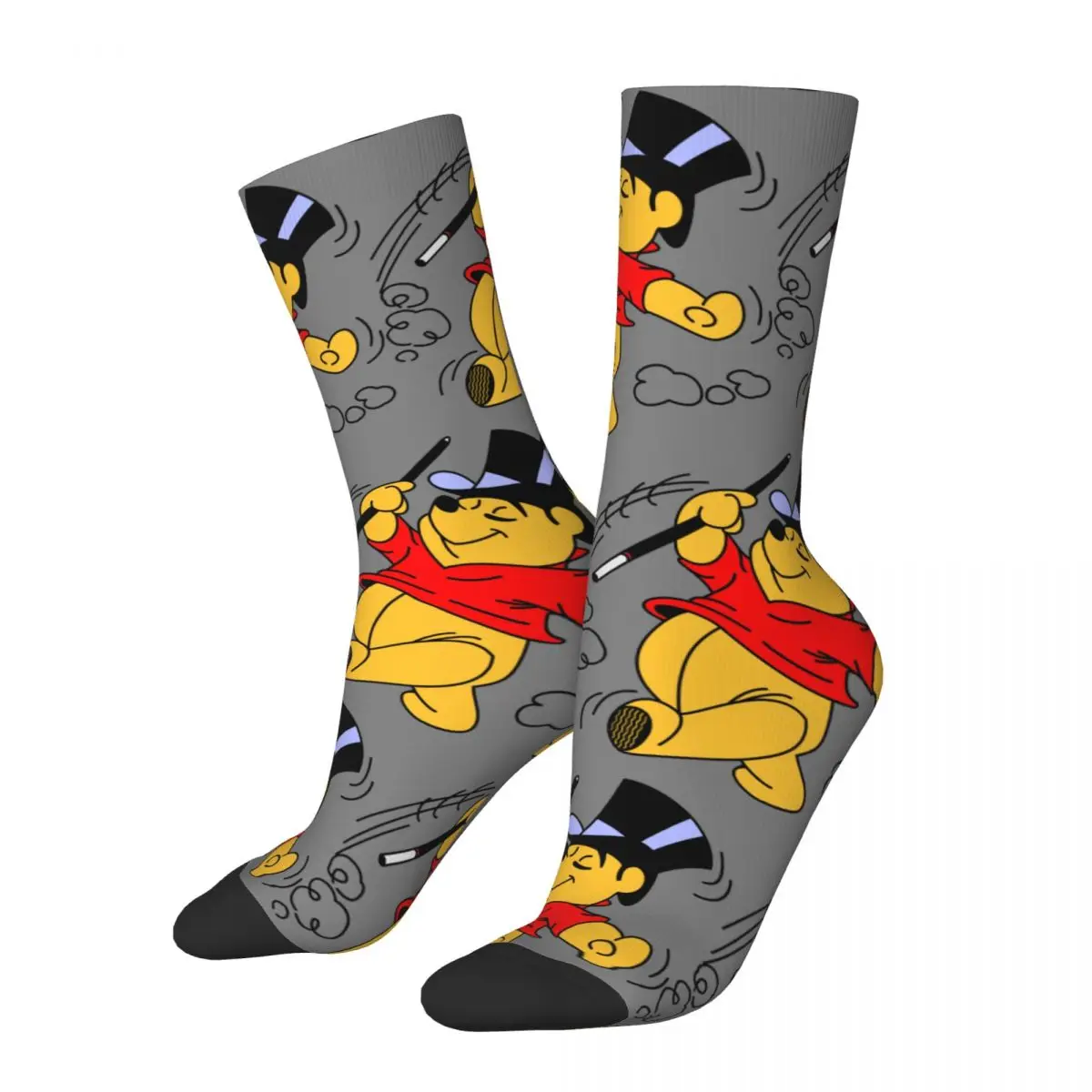 Hip Hop Retro Famous Disney Animation Crazy Men's compression Socks Unisex Winnie the Pooh Harajuku Seamless Printed Funny