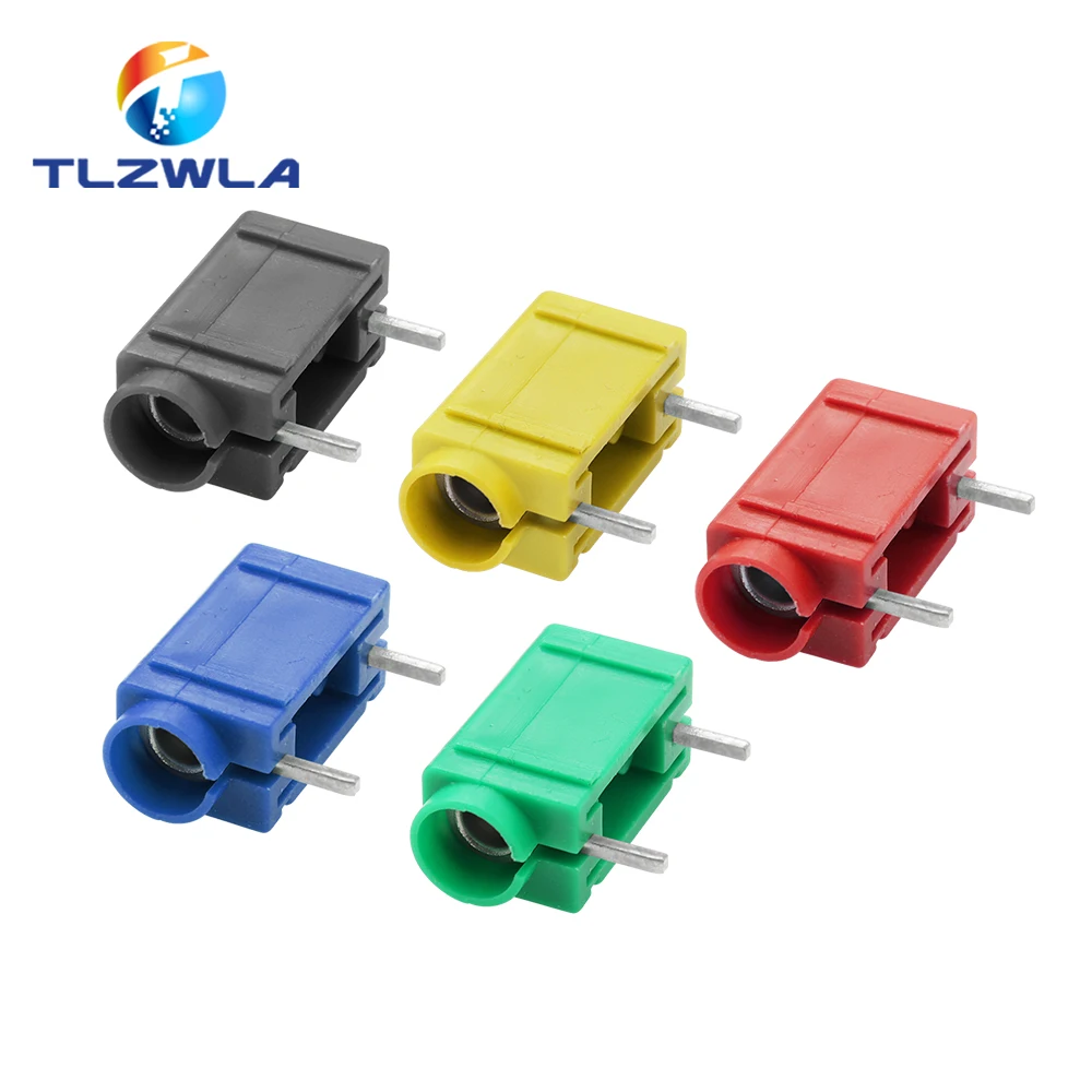 4mm Banana Female Socket Right Angle PCB Mount Insulated Jack Connector