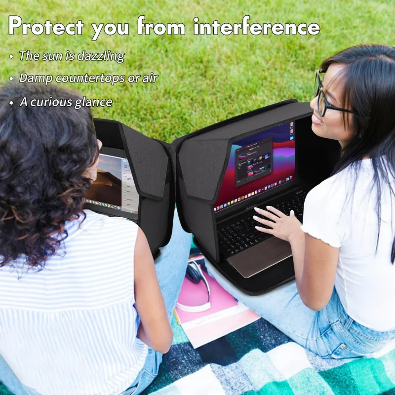 Portable Notebook Sunshade Foldable Laptop Bag Sun Shade Privacy Screen Hood Outdoor Working for Macbook Lenovo Dell Computer