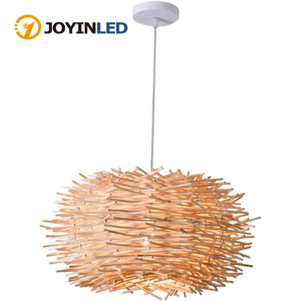

JOYINLED подвесной светильник ручной работы из ротанга и бамбука, люстра в виде птичьего гнезда 30 см, винтажный подвесной светильник в скандинавском стиле E26/E27 для фермерского дома