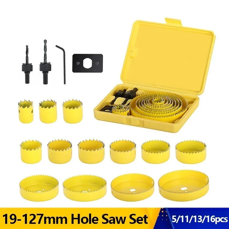 hole-saw-set-19-127mm-crown-drill-bit-gypsum-board-pvc-plastic-woodworking-tools