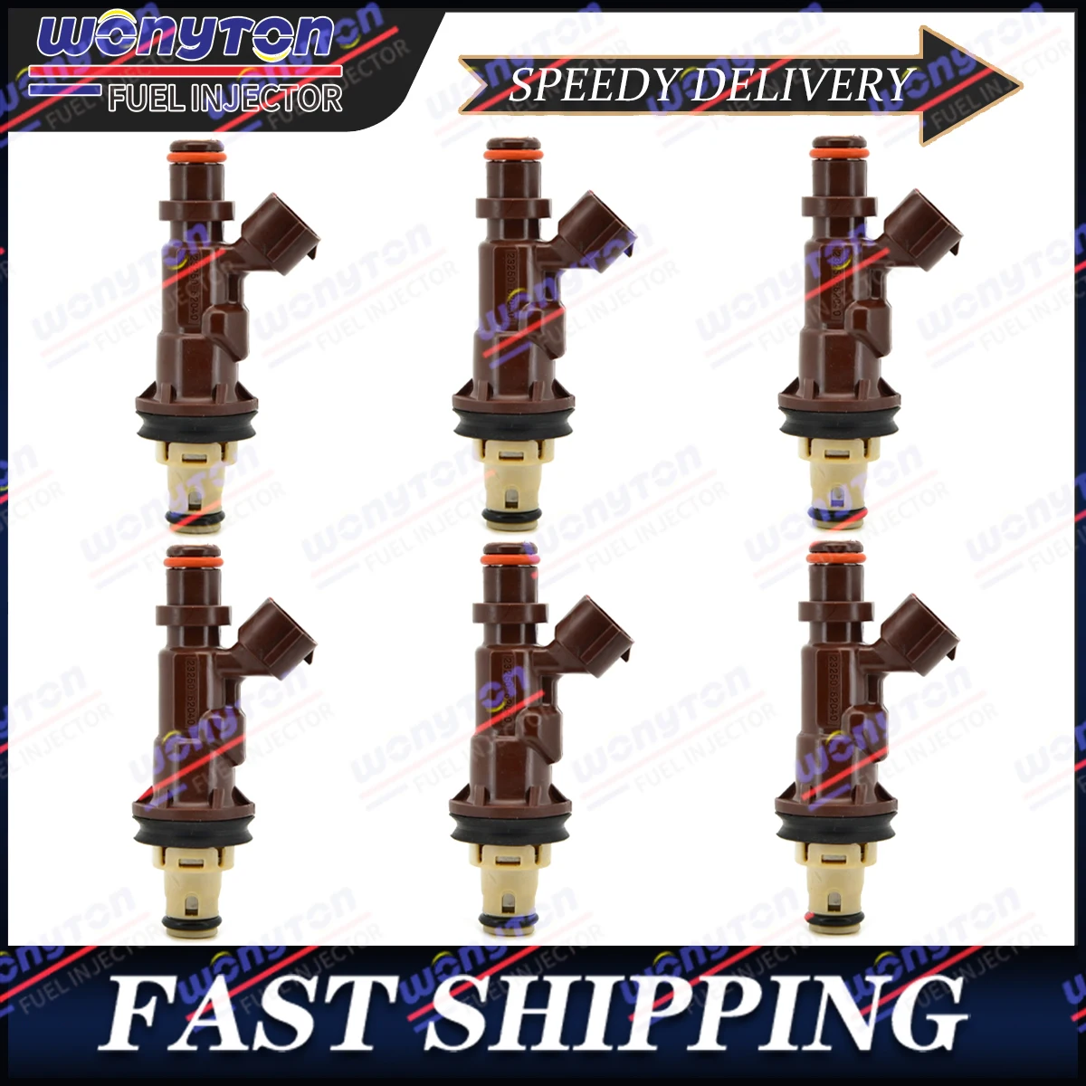 

6X New Fuel Injectors for 99-04 Toyota Tacoma Tundra 4Runner 3.4L V6 23250-62040