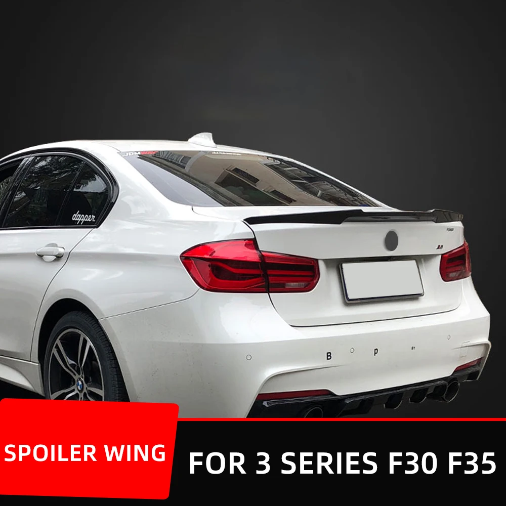 

For BMW 3 Series F30 F35 M4 320i 325i 330i 2013 14 15 16 17 18 19 Carbon Glossy Black ABS Rear Trunk Lid Car Spoiler Wings