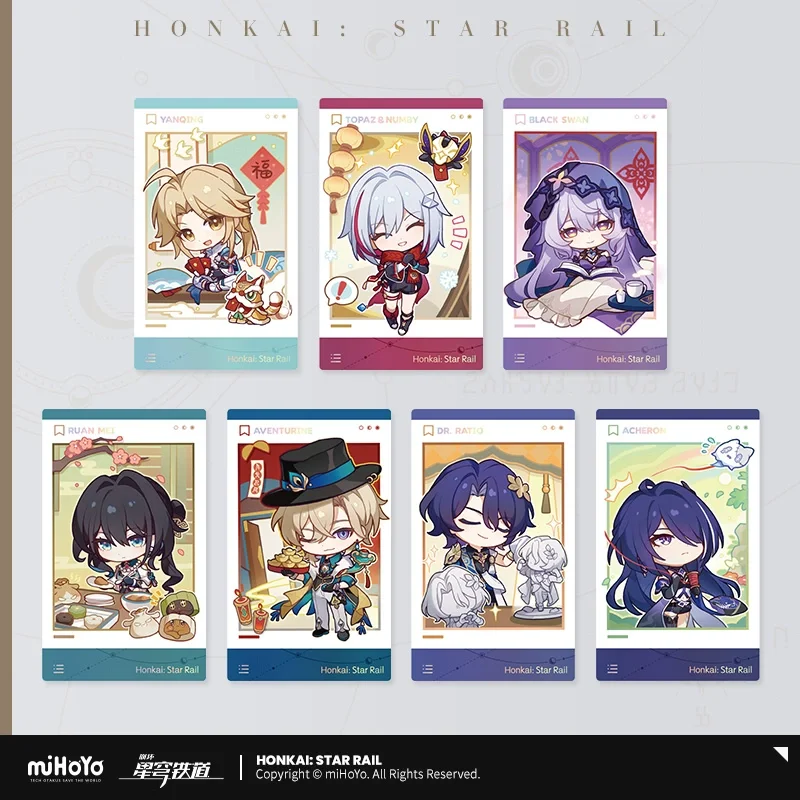 Sunsyea Honkai Star Rail Official Merch miHoYo Original Authentic XCHS 1 Series Badge Keychain Cards Dr. Ratio Aventurine