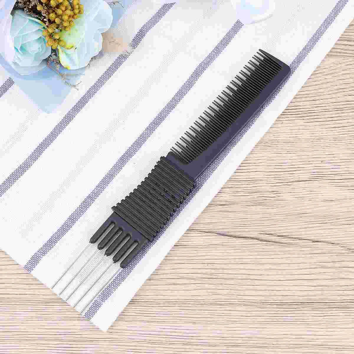 

Black Carbon Fiber Anti-Static Steel Wire Clip Comb Rat-Tail Comb Hair Tool hair comb anti-static haircut comb