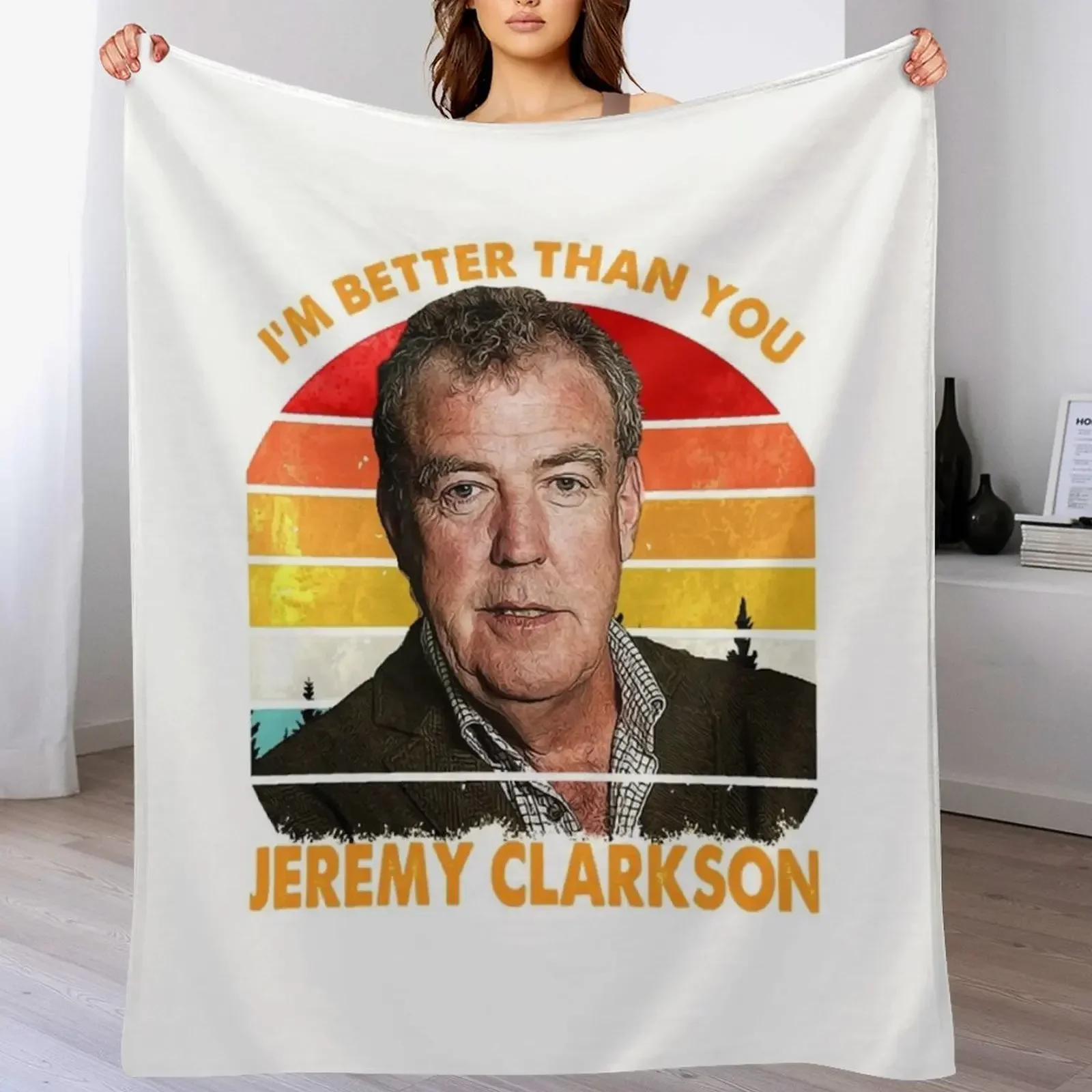 Richard Hammond Top Gear The Grand Tour Jeremy Clarkson Funny Men Fan Throw Blanket Sleeping Bag warm winter Luxury Blankets