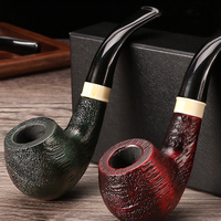 Solid Wood Smoking Pipe Detachable Washable Retro Wooden Tobacco Pipe Smoking Accessories Wholesale Retail
