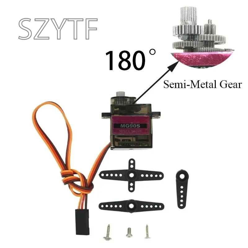 SG90 9G Micro Servo Motorsteuerung für RC Roboterarm Servomotor Spielzeug Flugzeug Hubschrauber Flugzeugmodelle 180 ° /360 ° – Detail 4