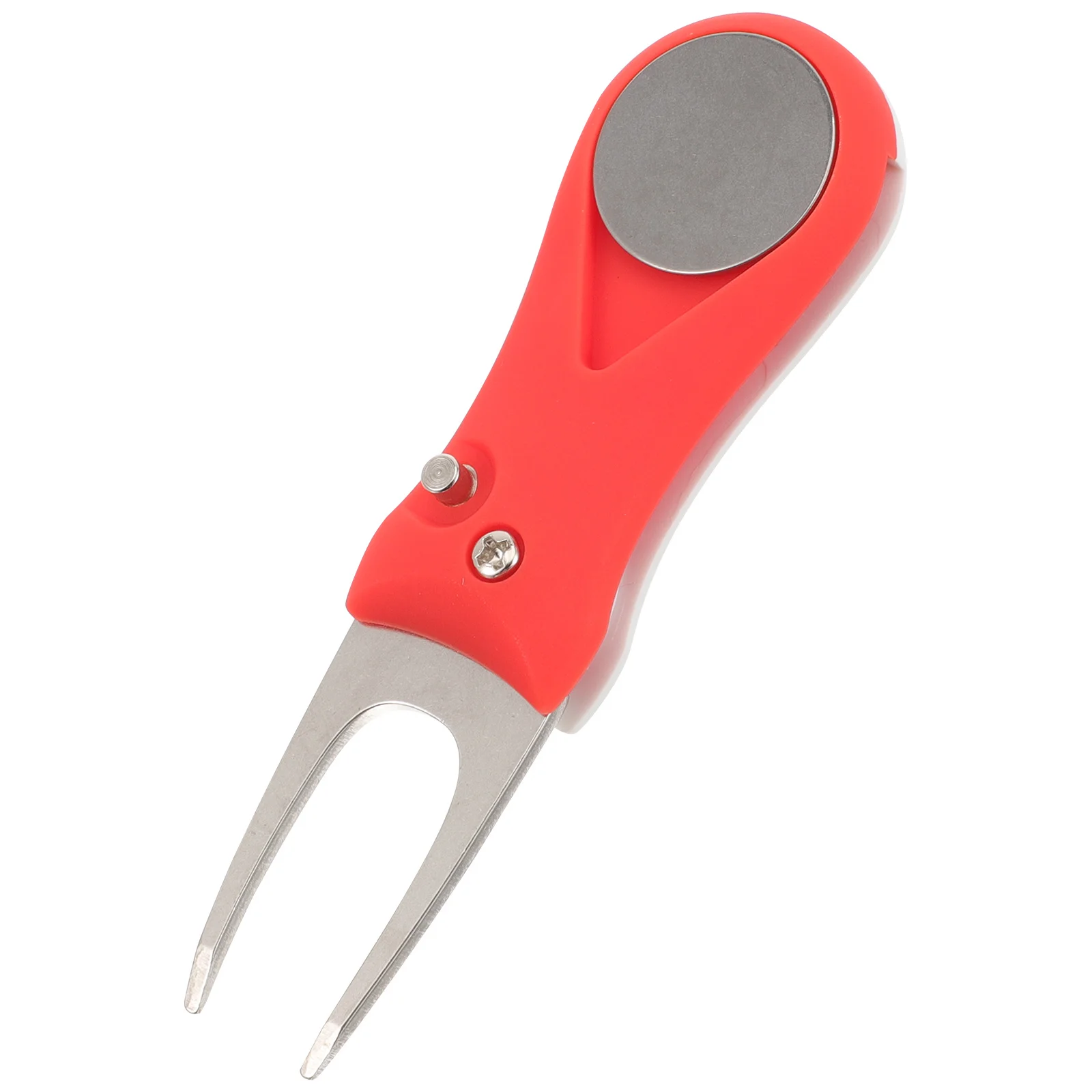 Golf Divot Repair Tool with Ball Marker Compact Metal Divot Fork for Green Maintenance Professional Golfing Accessories