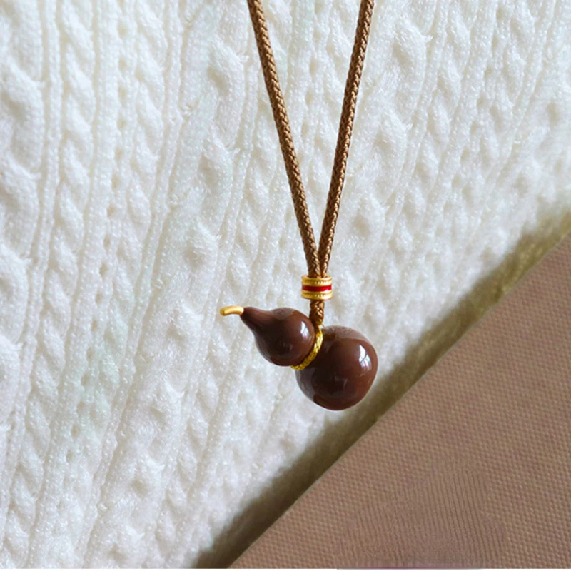 Fashion Jewelry Vintage Temperament Enamle Gourd Pendant Necklace For Women Party Gifts Delicate Design Accessories