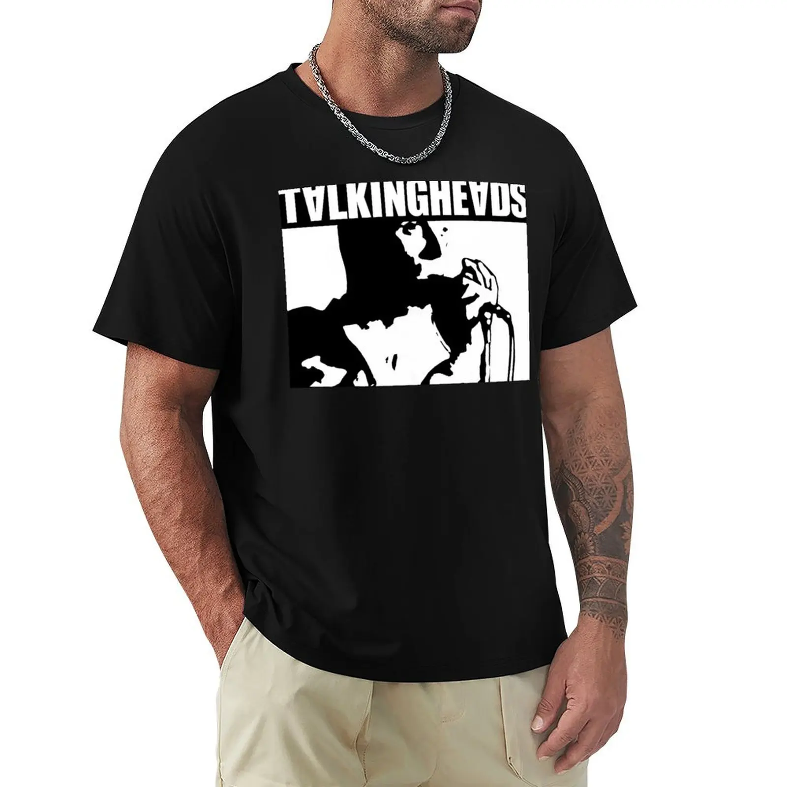 Official - Album The Talking Heads T-Shirt Casual Pattern Print Tee Shirt