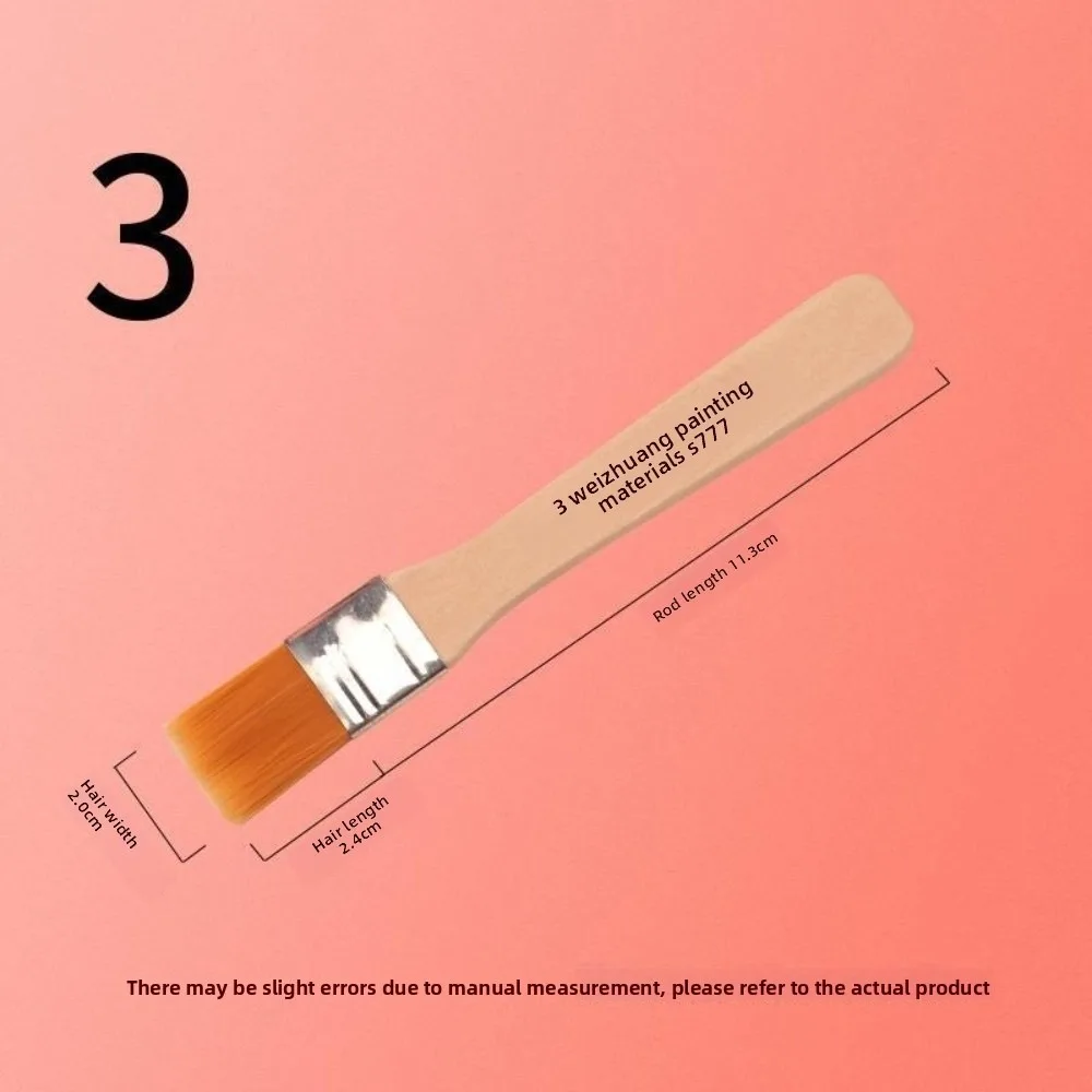 

New Watercolor Paint Drawing Hair Painting Brush Wood Handles Multifunctional Nylon Clean Brush Practical BBQ Brush Art Supplies