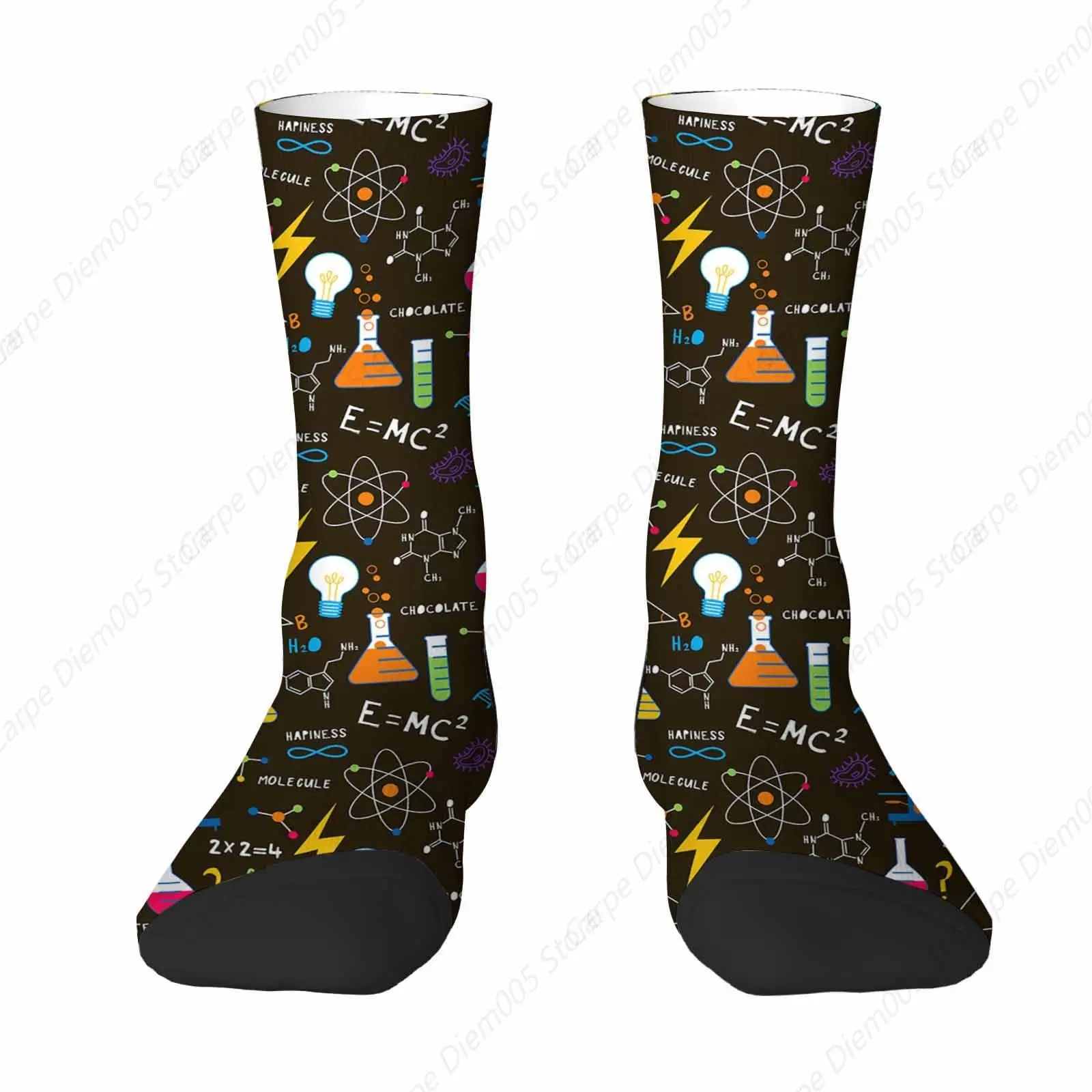 Science Experiment Athletic Crew Socks Math Creative Socks For Men Women Cool Cute Crazy Funny Sport Colorful Novelty Socks