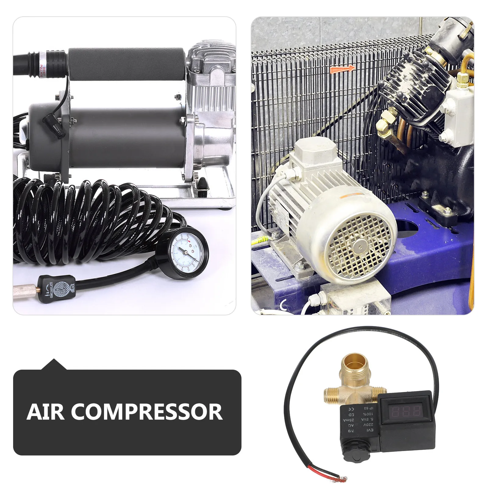 Air Compressor Electric Solenoid Check Valve Oil-Free Silent One Way Pneumatic Valve Universal Compatibility Industrial Use - view 4