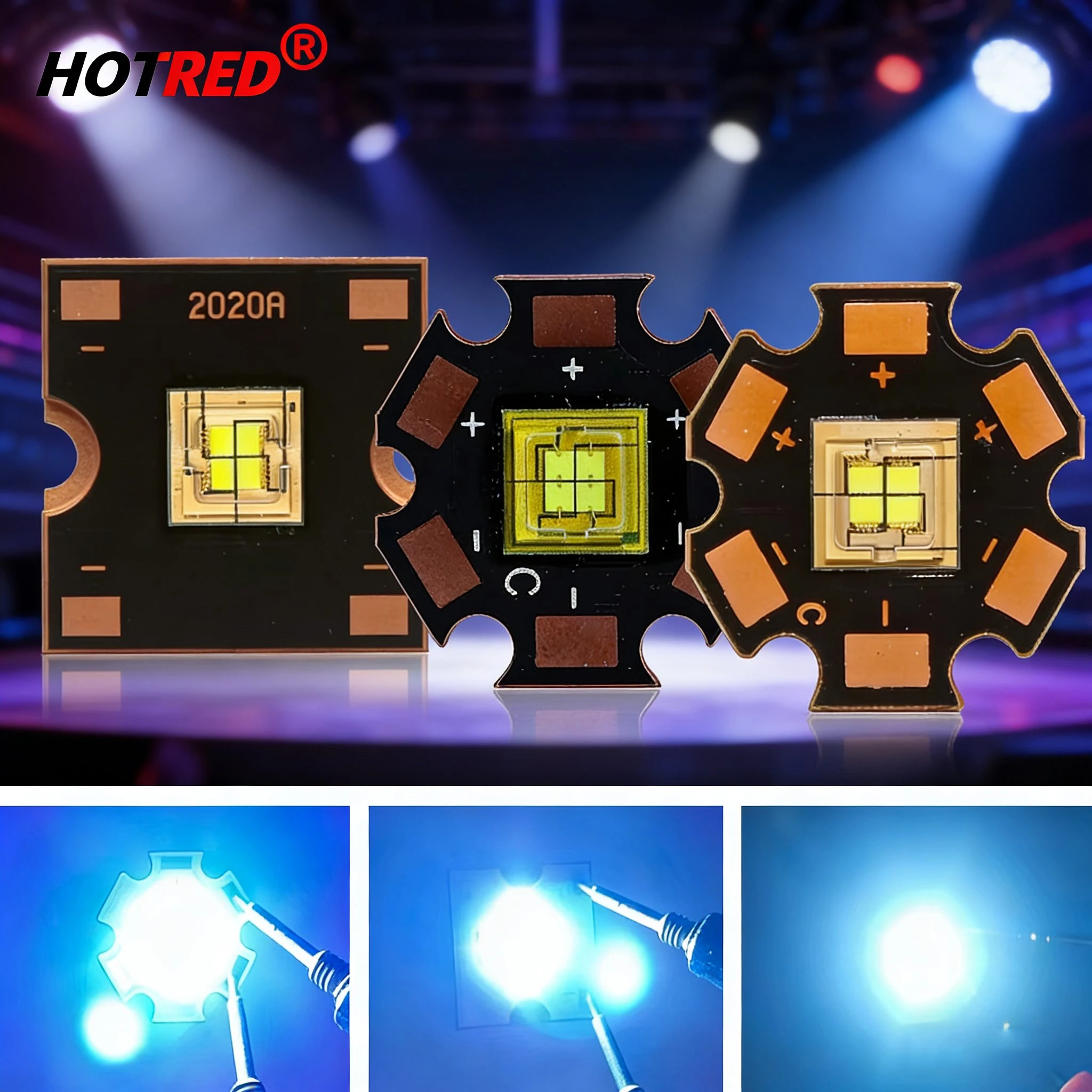 12V LED 20W 30W 40W 50W 60W High Power Stage Light Cold White High Luminous For Car Light Moving Head DJ Laser Lamp Projector