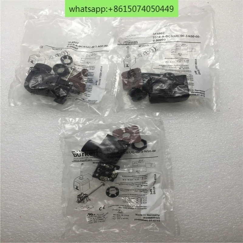 10 pcs Solenoid valve plug 314802 2518A-BCS/UC 003N50 - 00-0-0000 0