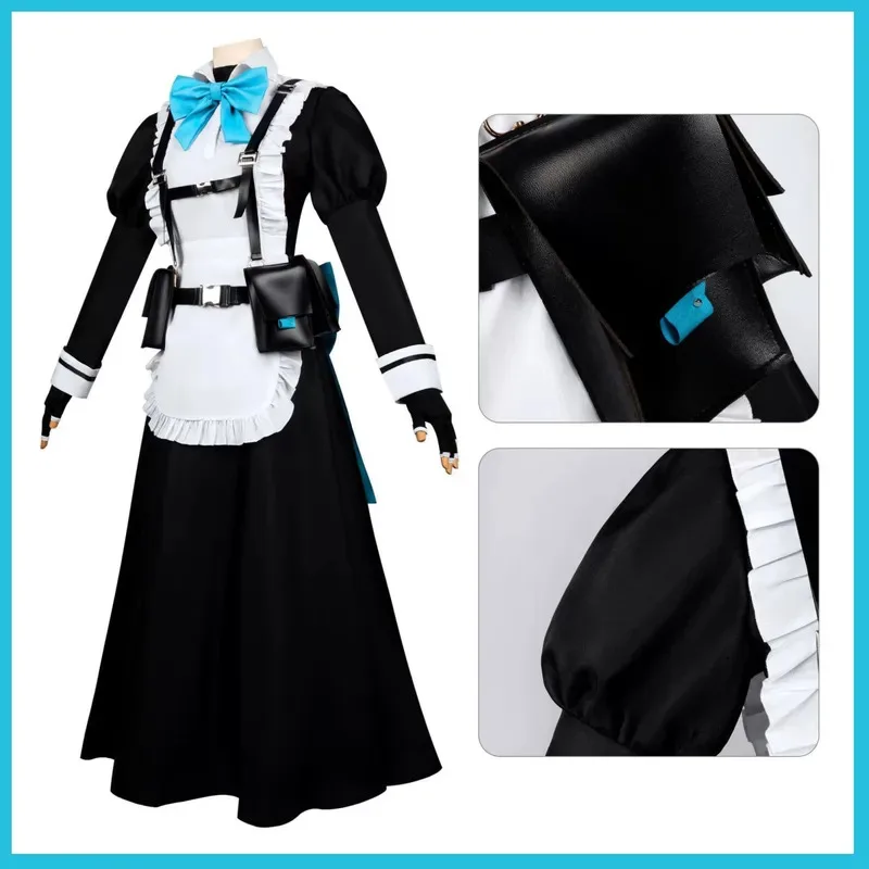 

Game Archive The Animation Asuma Toki Cosplay Costume Blue Maid Dress Lolita Skirt Wig Woman Sexy Carnival Halloween Suits;5;g',