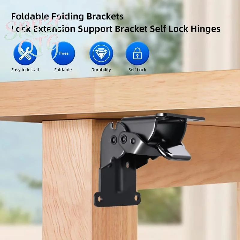 Hot Sale 1/4Pcs Suitable For 90 Degree And 180 Degree Folding Hinges For Table And Chair Legs High Quality Sturdy Steel Hinges