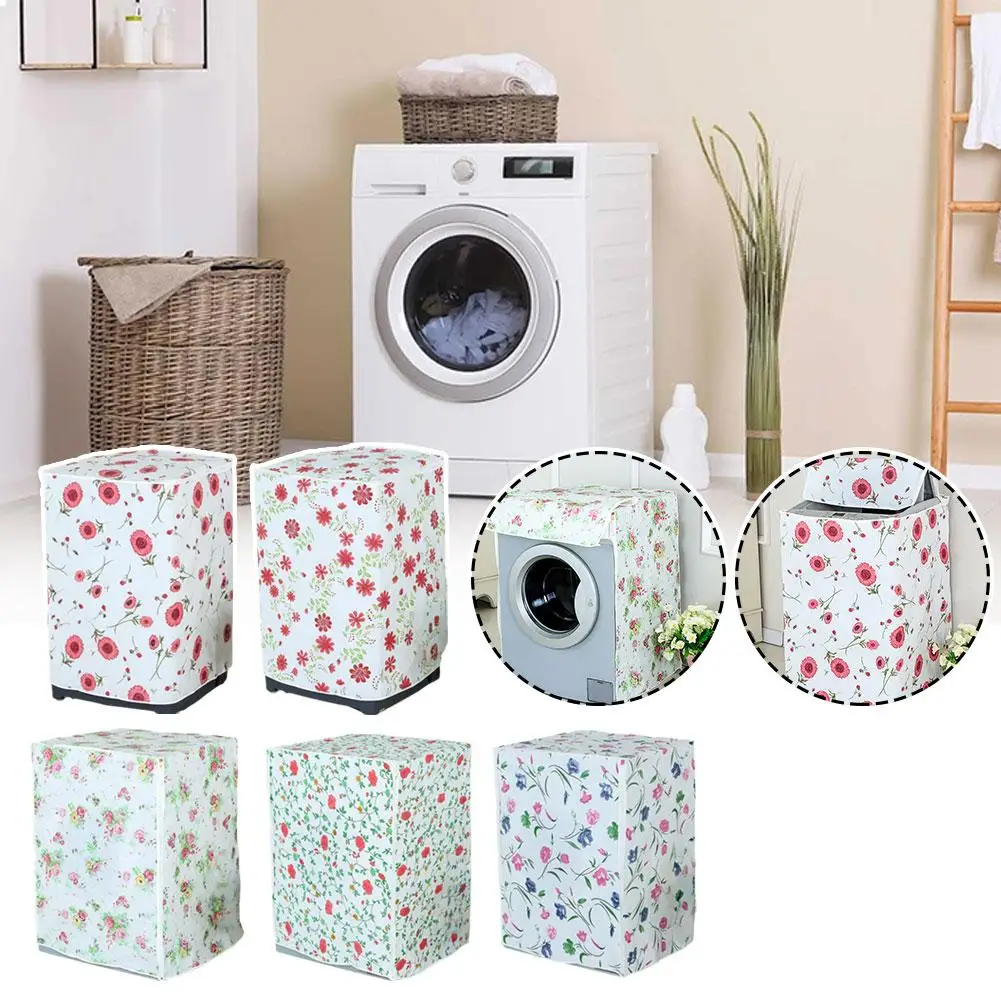 Washing Machine Cover Transparent Sunscreen Dust Proof Cover Loading Machine Washing Home Accessories Laundry Loading/front G4t7