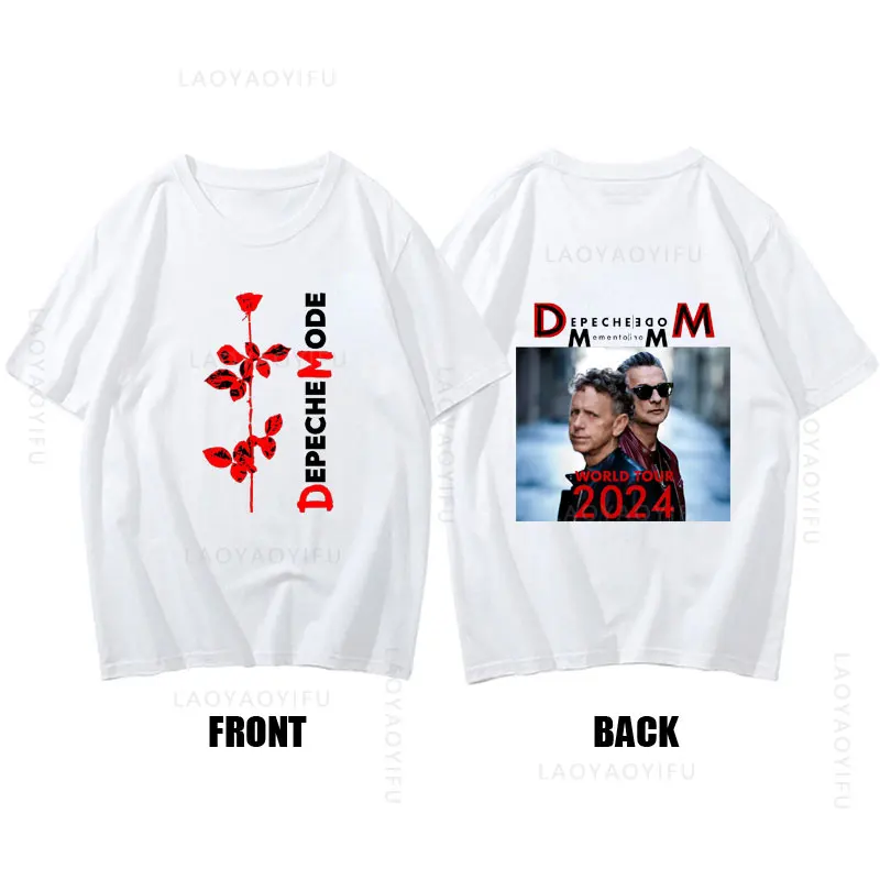 2024 Hot Sale Depeche Mode Theme 100%Cotton T Shirt Summer O-neck Streetwear Print Tops Unique Unisex Hip-hop Short Sleev Tees