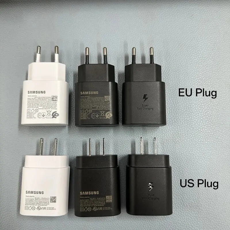 ア*ダ様 【おまけ充電器あり】Samsung Galaxy S25 ブルーブラッ 純正サムスン25w超急速充電器USB Type C充電器PD対応スマホ充電器