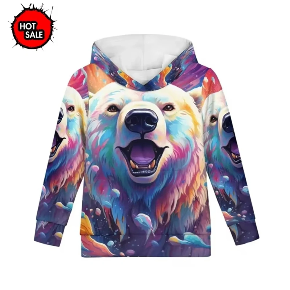 

Красочная толстовка с 3D принтом животных и акулы для мужчин, детская одежда, крутой пуловер с длинными рукавами и рисунком енота, толстовки