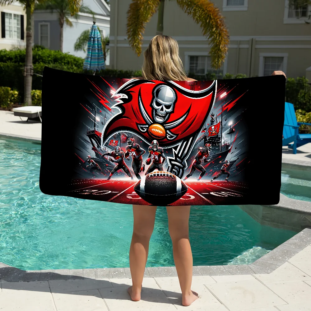 

T-Tampas B-Bay B-Buccaneers Полотенце Мягкий подарок для бассейна для путешествий Тренажерный зал Сауна Путешествия Спа Душ Кемпинг Быстросохнущие спортивные пляжные полотенца