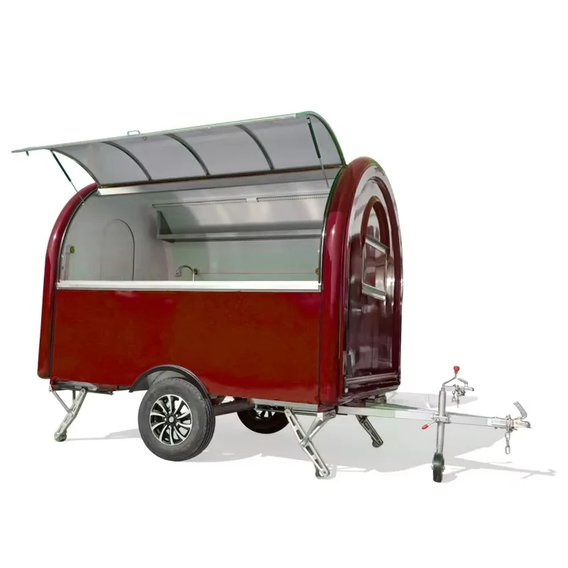 MAICHE مخصص الأحمر المحمول عصير القهوة هوت دوج الآيس كريم الغذاء مقطورة شاحنة عربة الوجبات السريعة بار