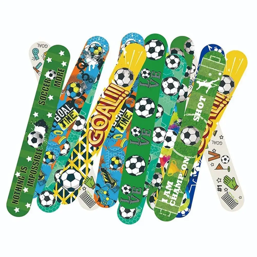 10pcs Football Papa Circle Bracelet SOCCER Decoration Bracelet Football Sports Party Football Boy Happy Birthday Party Supplies