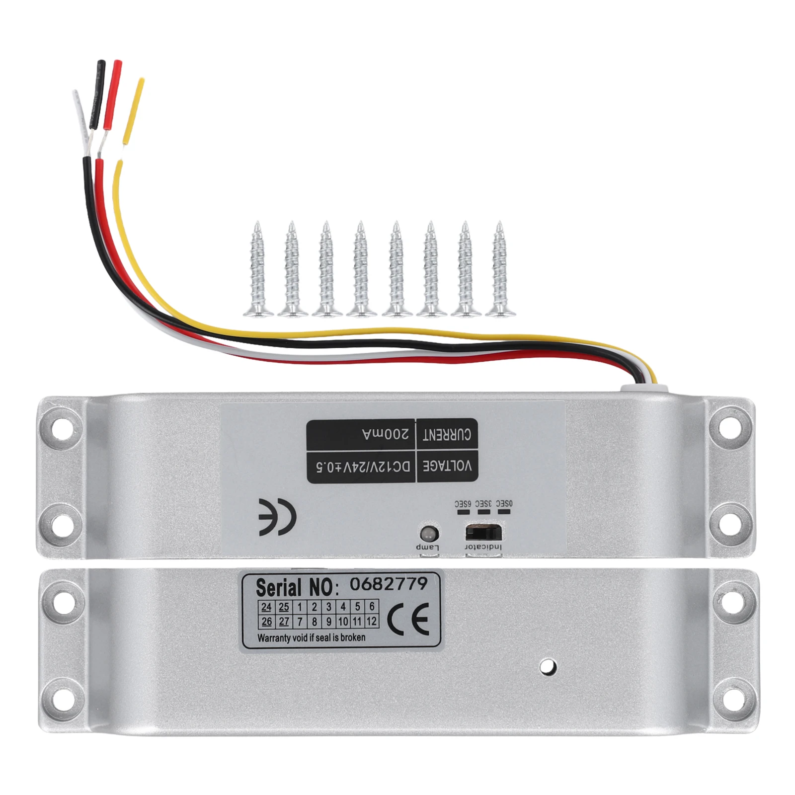 

Замок постоянного тока 12/24 В, замок контроля доступа для домашней безопасности, регулируемая задержка, отказоустойчивый механизм для систем контроля доступа