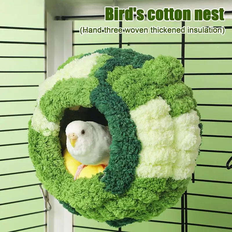 Pet Bird Supplies Round Warm Bird Nest Parrot Bird House Cotton Bird Cage Parakeet Budgie Hut Tent Bed Cave