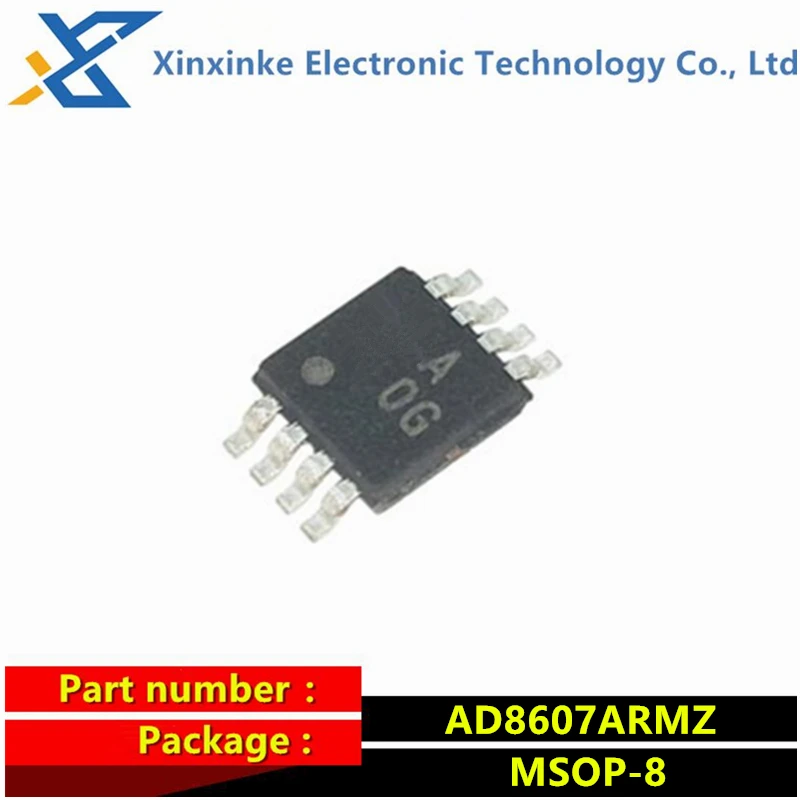 5PCS AD8607ARMZ-REEL AD8607ARMZ AD8607ARM Marking：AOG A0G MSOP-8 Operational Amplifier Chip SMD IC