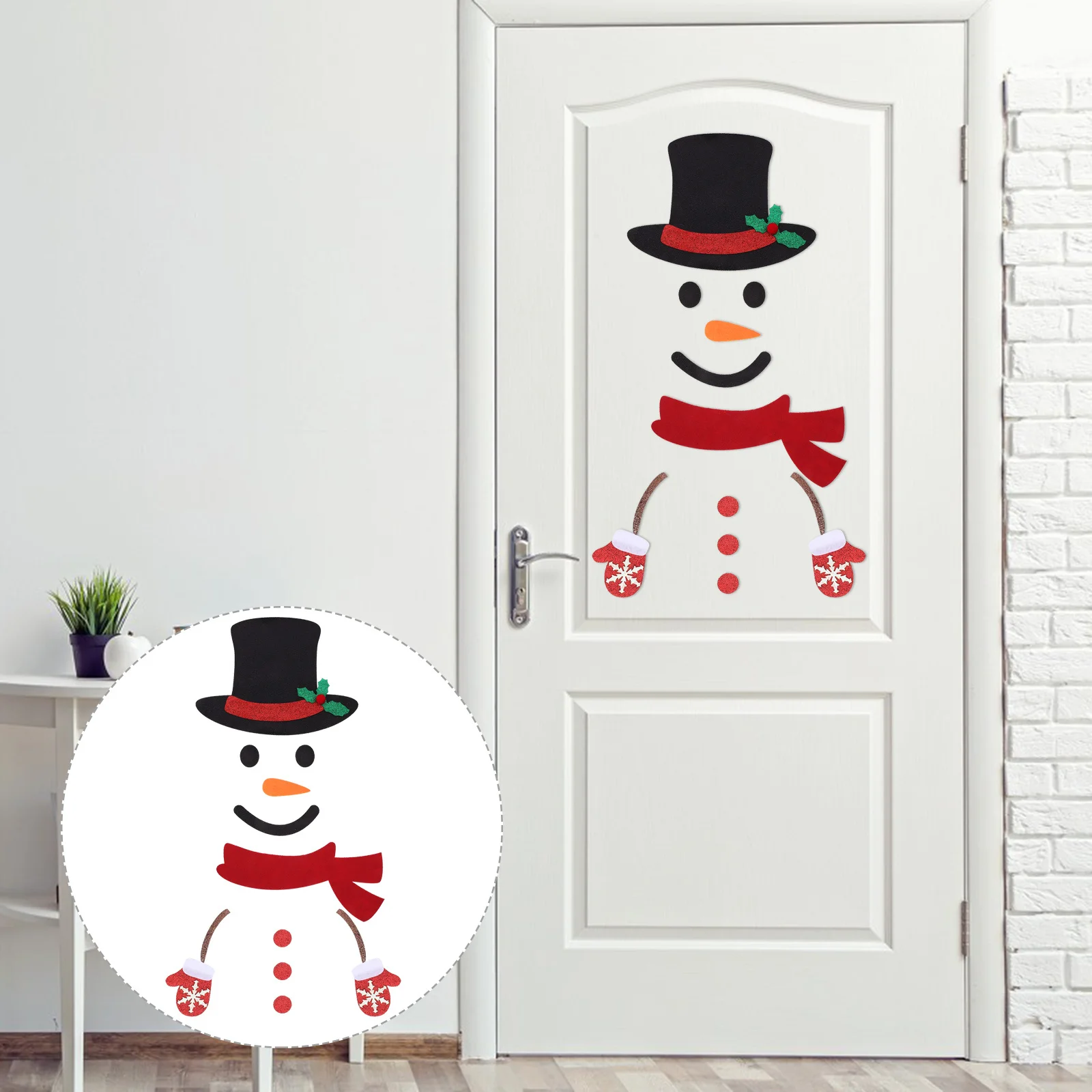 

1 set 1 Set Christmas Snowman Decor Window Stickers Diy Door Wall Decals Xmas Party Decoration Christmas Home Decor Sticker