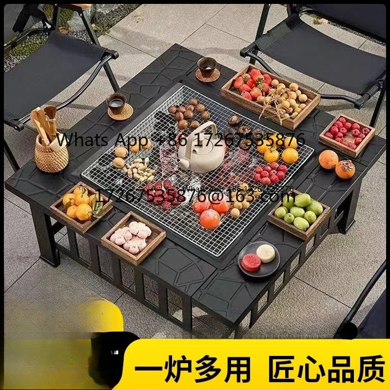 

Печь для приготовления чая, полный комплект, гриль для барбекю, нагревательный стол, уличный гриль