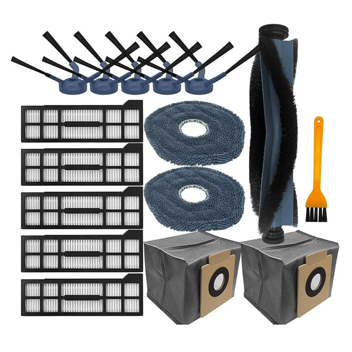 For Eufy X10 Pro Omni Mop Cloths Dust Bag Main Side Brushes HEPA Filters Robot Vacuum Cleaner Accessories