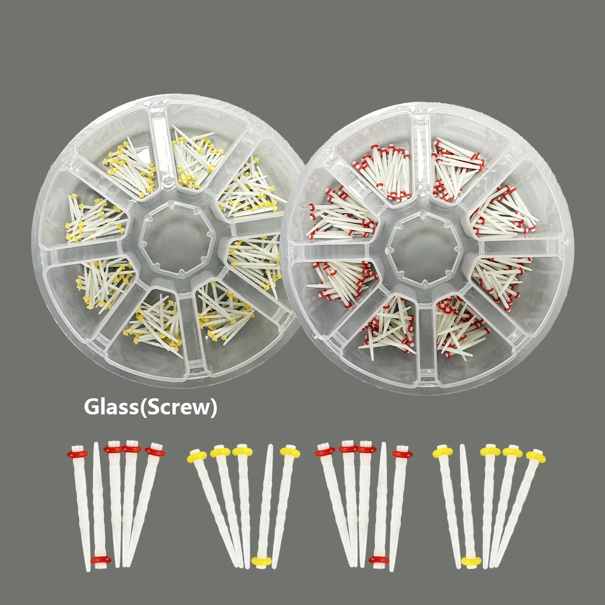 Aste in fibra di vetro da 200 pezzi/scatola: superficie mista liscia/opaca