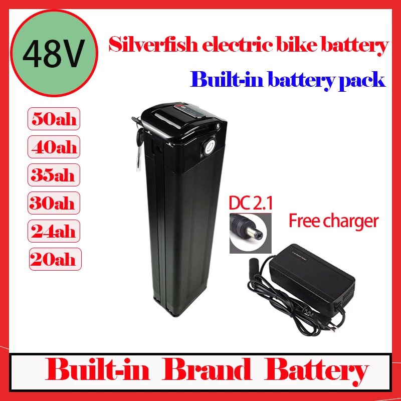 

Ebike Electric Bike Silverfish 48V Battery Bafang 500w -1500w motor 48V 20ah 24ah 30ah 40ah 50ah Electric Bike Lithium Battery