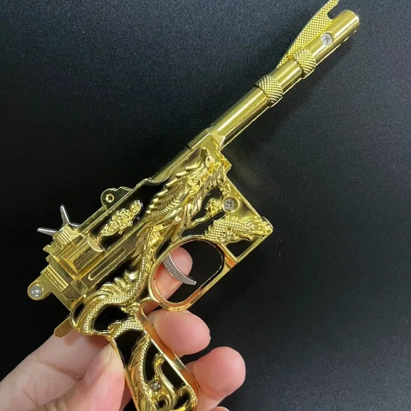 15CMのかわいい金龍合金吸盤マウザー銃のおもちゃ、子供向けアニメゲーム周辺機器、シューター機能付き誕生日プレゼント