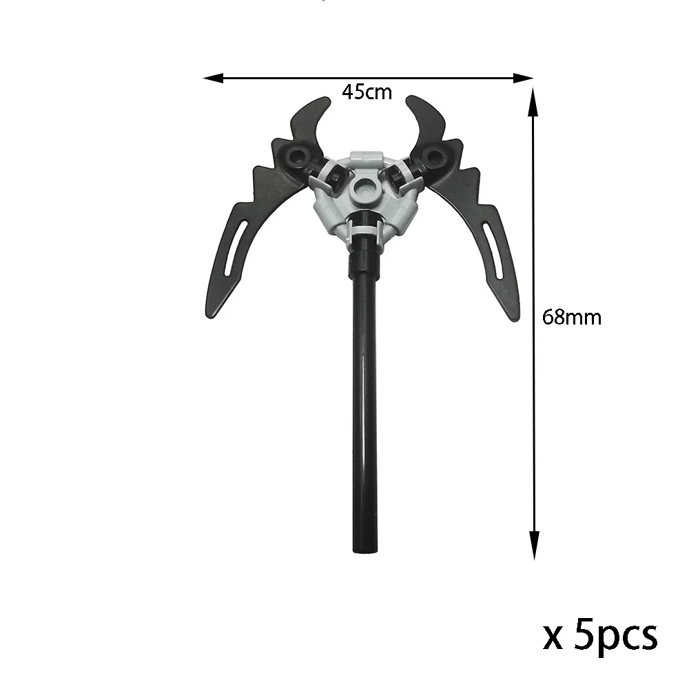 Phantom Ninja Trident Snake Mace Pharaoh's Staff mit Cobra Serpent Scepter Baustein Waffe Zauberstab Ziegelfigur Spielzeug
