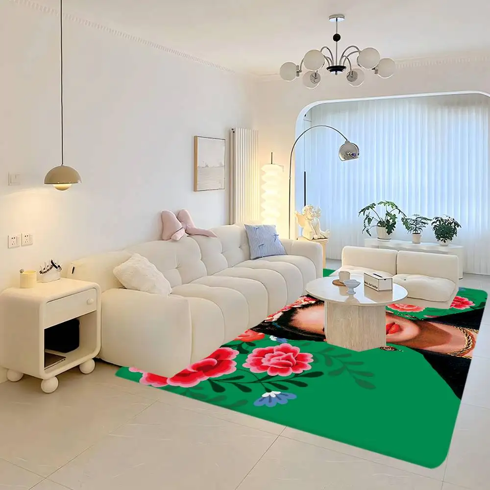 F-Frida K-Kahlo Floor Mat Rectangle Anti-slip Home Soft Badmat Front Door Indoor Outdoor Mat Welcome Doormat