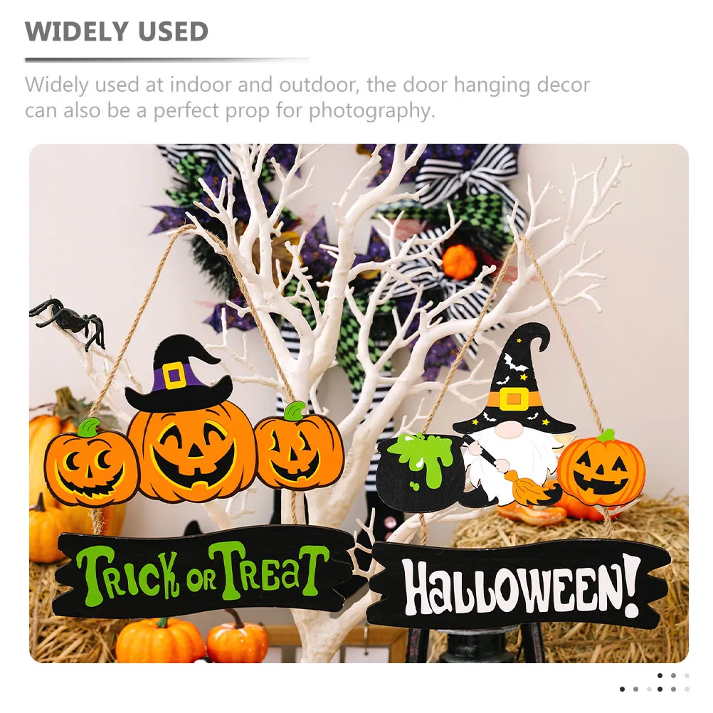 

Wooden Halloween Door Sign Hanging Wall Decor Light Weight Easy to Hang Non-Deformative Material Ideal for Indoor Outdoor Home