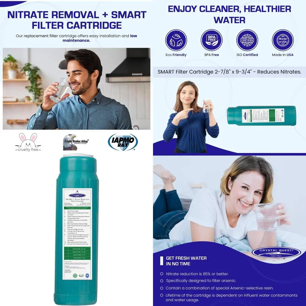 

Эффективный фильтрующий картридж для снижения содержания нитратов 2-7/8 x 9-3/4 - идеально подходит для систем обратного осмоса и систем очистки воды для всего дома, долговечный, простой в установке, высококачественный.