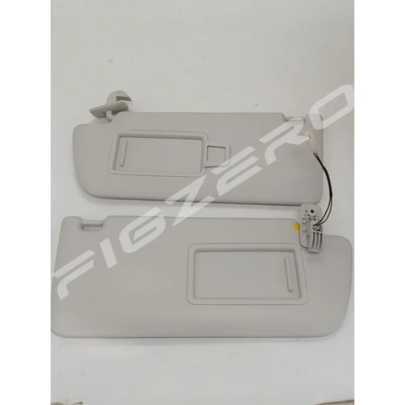 Pair Sun Visors Makeup Mirror with Lamp Gray Main Driver Passager Side for WuLing Victory for BAOJUN RS5 with Mirror Figzero