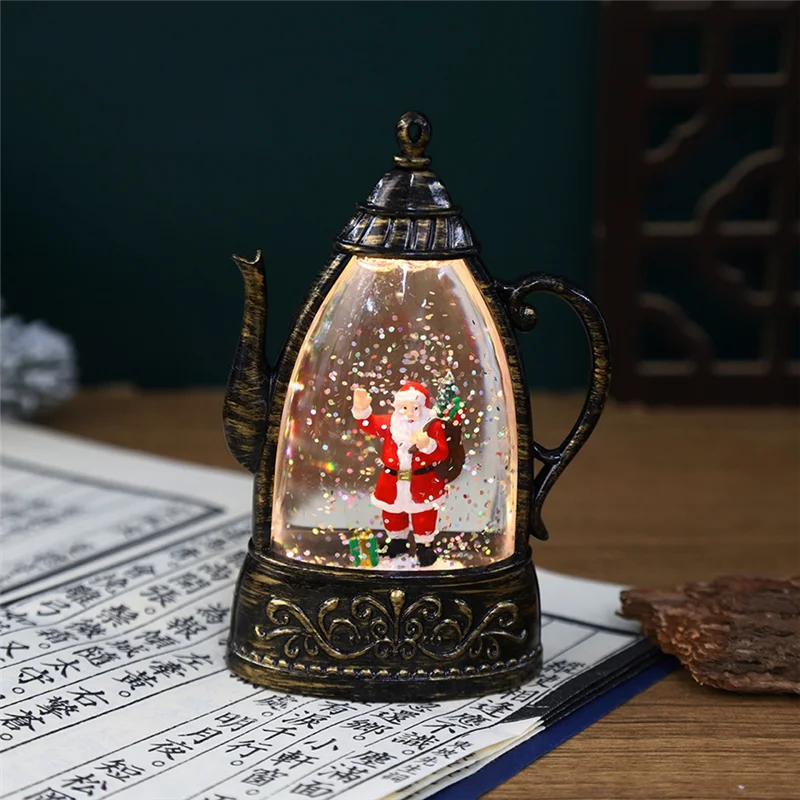 75STO-Retro Teapot Style LED Night Light - ตกแต่งคริสต์มาสยอดนิยม, โคมไฟเรืองแสงสําหรับเด็ก, ของขวัญในอุดมคติสําหรับคริสต์มาส