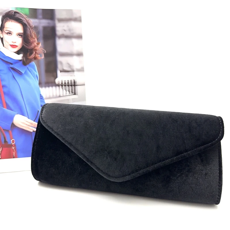 

Бархатный клатч с текстурой в стиле ретро, черная элегантная вечерняя сумка для выпускного вечера, женское вечернее банкетное платье, сумки на плечо со съемной цепочкой