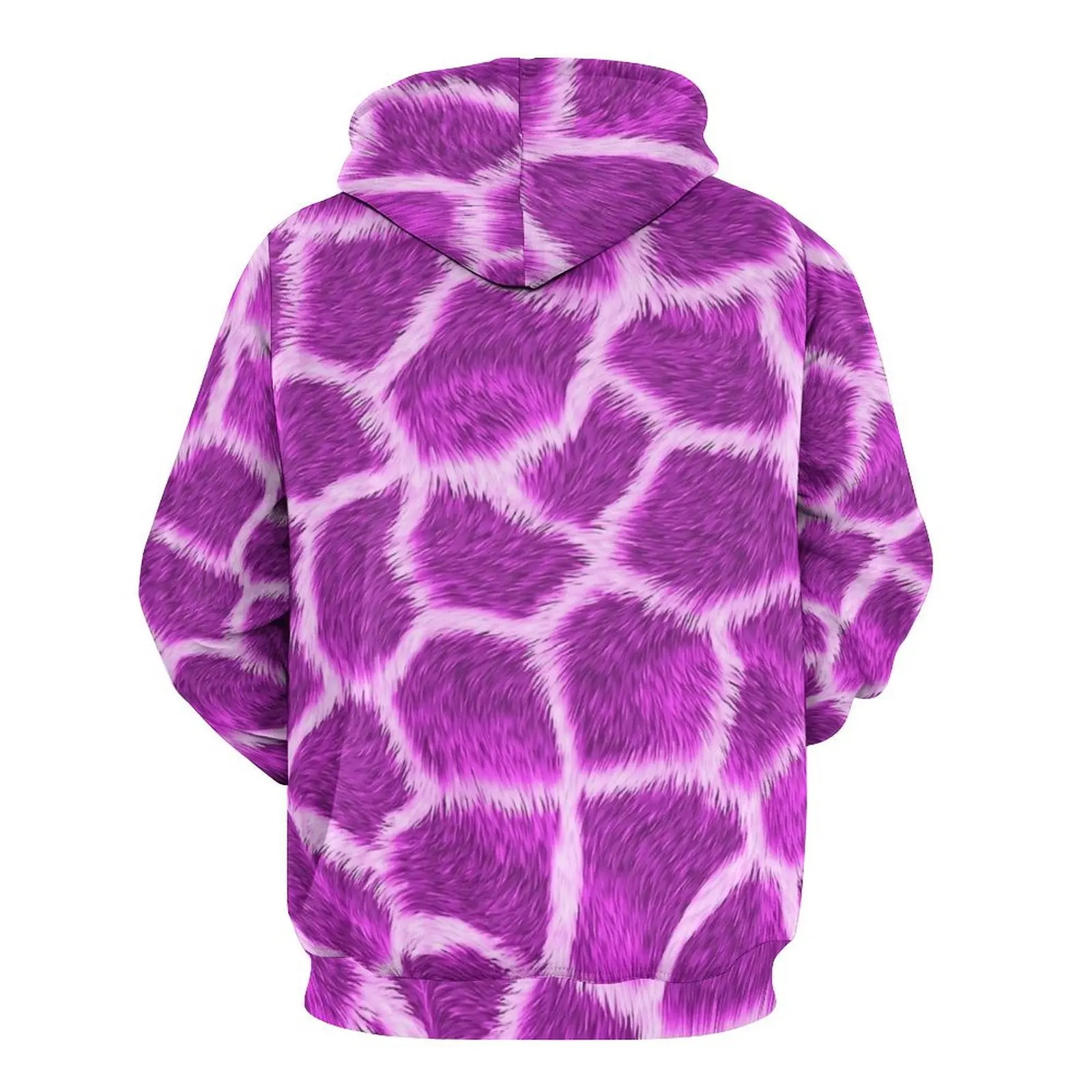 Fuchsia Giraffe Print Hoodies  Hip Hop Oversize Hoodie Women Long Sleeve Cute Graphic Casual Hooded Sweatshirts